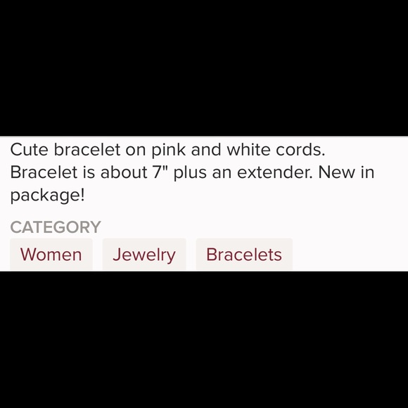 Softball Mom Adjustable Pink & White Bracelet - Picture 2 of 2